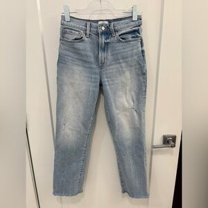 Pistola Charlie High Rise Classic Straight Raw Hem Jeans Size 28